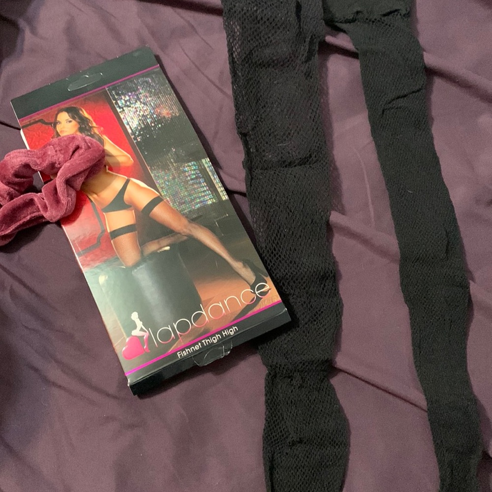 Lapdance fishnet thigh high tights